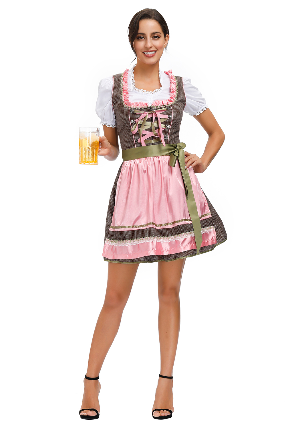 Plus Size Womens German Dirndl Dress Oktoberfest Costumes